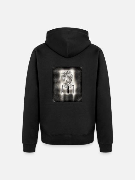 Kunstfrau - Unisex Premium Bio Zip Hoodie - Schwarz