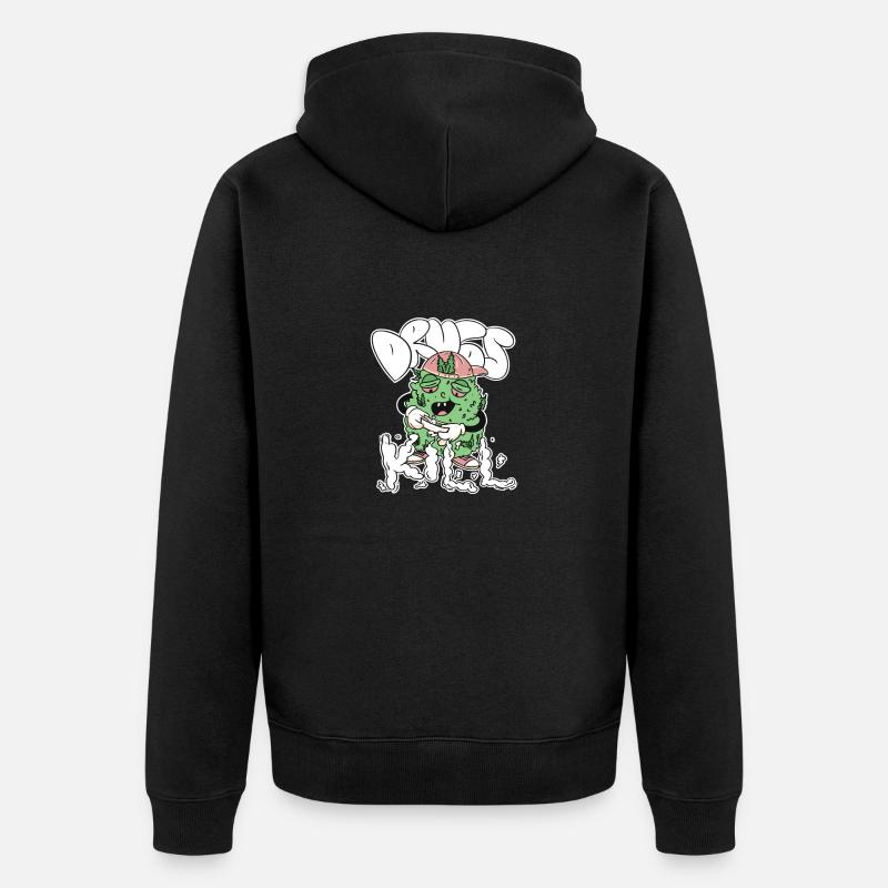 Rouler une cigarette - Veste à capuche bio Premium Unisexe - noir