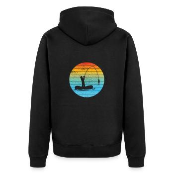 Fishing Fishing Fishing Fishing Fishing Hooks - Unisex Premium Organic Zip Hoodie - black - Back - Nico (187cm)