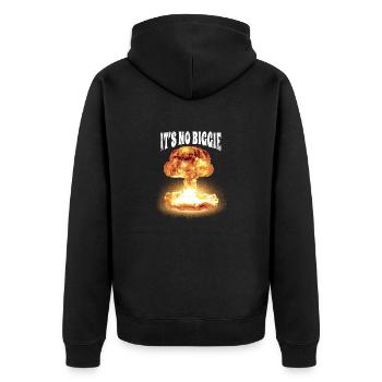 No big bang - Unisex Premium Organic Zip Hoodie - black - Back - Nico (187cm)