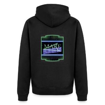 bird quote dance funny sayings emperor penguin ice - Unisex Premium Organic Zip Hoodie - black - Back - Nico (187cm)