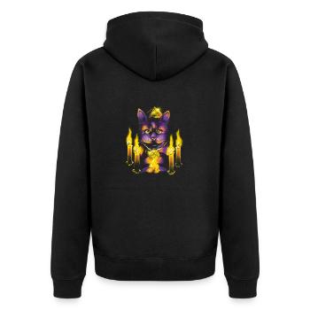 Chat magique - Veste à capuche bio Premium Unisexe - noir - Dos - Nico (187cm)