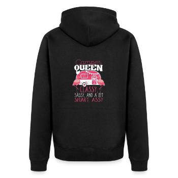 Camper Queen élégant Cheeky Smart Funny Women - Veste à capuche bio Premium Unisexe - noir - Dos - Nico (187cm)