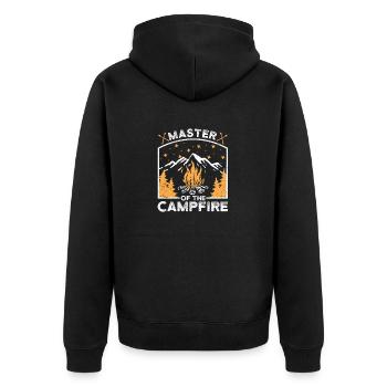 Maître du feu de camp Fun Outdoor Adventures - Veste à capuche bio Premium Unisexe - noir - Dos - Nico (187cm)