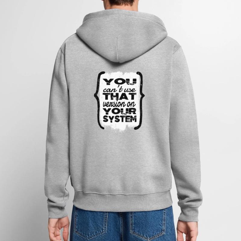 Geek Computer Humour Fullstack Developer Cool Unisex Premium Organic Zip Hoodie