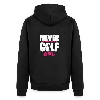 Golfer Golf Golf Club Golf Course Golf Sport - Unisex Premium Organic Zip Hoodie - black - Back - Nico (187cm)