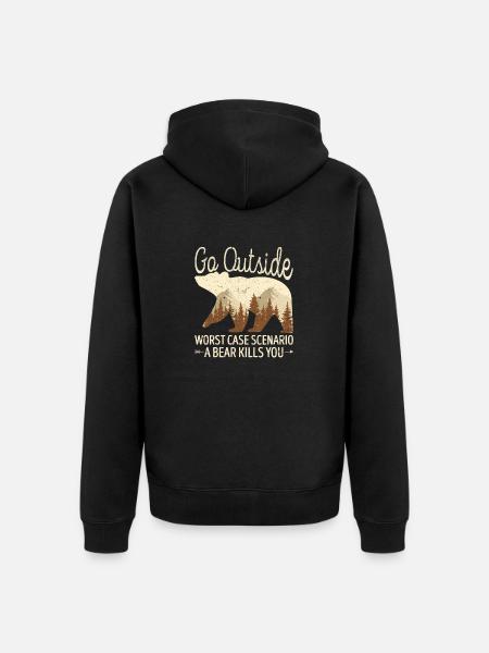 Bring a compass It's embarrassing - Unisex Premium Organic Zip Hoodie - black