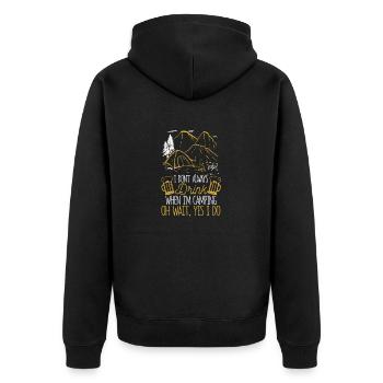 Je ne bois pas toujours quand je campe Drôle - Veste à capuche bio Premium Unisexe - noir - Dos - Nico (187cm)