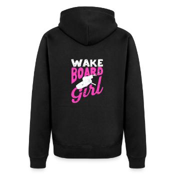 Wakeboard Fille Wakeboard Vintage Funny Wake - Veste à capuche bio Premium Unisexe - noir - Dos - Nico (187cm)