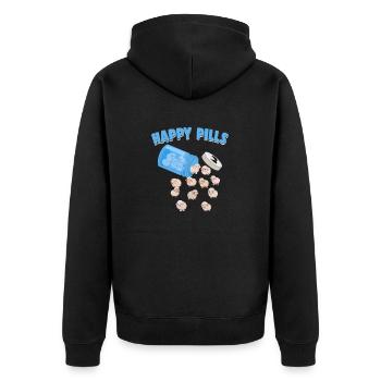 Happy Pills Farm Animal Drôle de mouton Amants Humour - Veste à capuche bio Premium Unisexe - noir - Dos - Nico (187cm)
