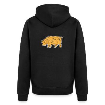 Morceaux de viande de porc effiloché Chef BBQ Grilling Chef - Veste à capuche bio Premium Unisexe - noir - Dos - Nico (187cm)