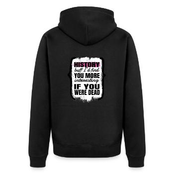 african american history african american pride - Unisex Premium Bio Zip Hoodie - Schwarz - Hinten - Nico (187cm)
