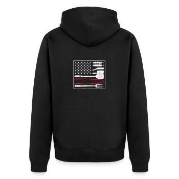 Drapeau américain grillant USA Patriotic BBQ - Veste à capuche bio Premium Unisexe - noir - Dos - Nico (187cm)