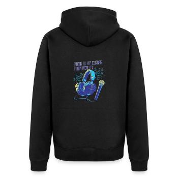 Singer Band Singing Hobby Singer Singing Musicians - Unisex Premium Organic Zip Hoodie - black - Back - Nico (187cm)