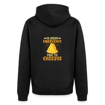 In Queso Emergency Pray To Cheesus Nacho Cinco De - Veste à capuche bio Premium Unisexe - noir - Dos - Nico (187cm)