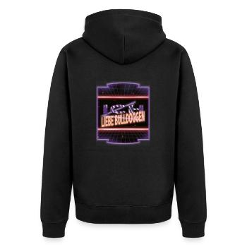 windhund humor bluthund cool spruch hundehalter - Unisex Premium Bio Zip Hoodie - Schwarz - Hinten - Nico (187cm)