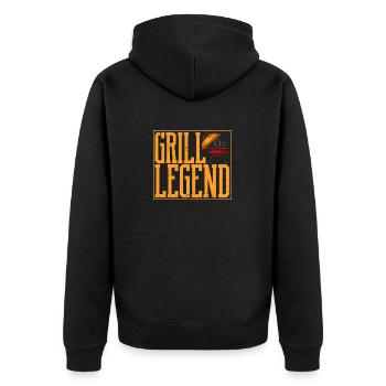 Grill Legend BBQ Viande Fumer Griller Amour - Veste à capuche bio Premium Unisexe - noir - Dos - Nico (187cm)