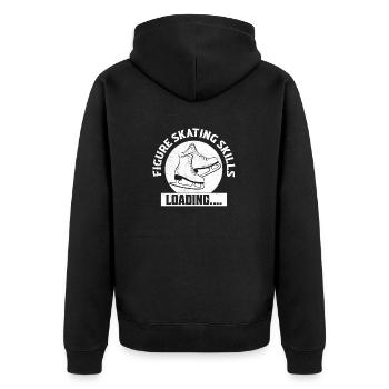 Figure Skating Skills Loading.... Ice Skater Skate - Unisex Premium Organic Zip Hoodie - black - Back - Nico (187cm)