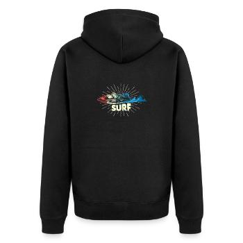 Wakesurf Bateau Wave Wakesurf Activité estivale - Veste à capuche bio Premium Unisexe - noir - Dos - Nico (187cm)