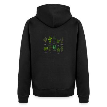 Types d’herbes Plantes Drôle de plante de jardinage - Veste à capuche bio Premium Unisexe - noir - Dos - Nico (187cm)