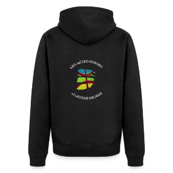 kabyle T-shirt graffiti Le Printemps berbère - Veste à capuche bio Premium Unisexe - noir - Dos - Nico (187cm)