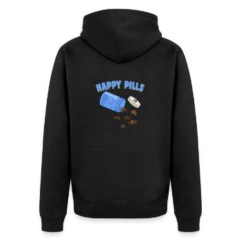 Happy Pills Spinne Lustige Vogelspinnen Liebhaber Humor - Unisex Premium Bio Zip Hoodie - Schwarz - Hinten - Nico (187cm)