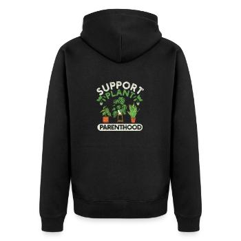 Soutenir la parentalité des plantes Drôles de jardiniers Plantes - Veste à capuche bio Premium Unisexe - noir - Dos - Nico (187cm)