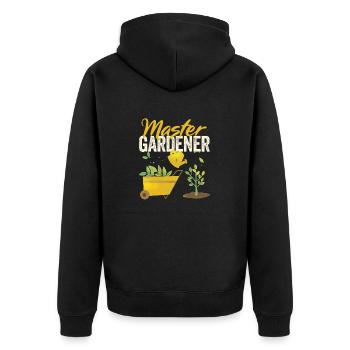 Maître jardinier Plantes médicinales amateur d’herbes - Veste à capuche bio Premium Unisexe - noir - Dos - Nico (187cm)