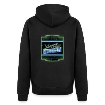 Idée cadeau drôle dictons drôles cadeaux d’anniversaire - Veste à capuche bio Premium Unisexe - noir - Dos - Nico (187cm)