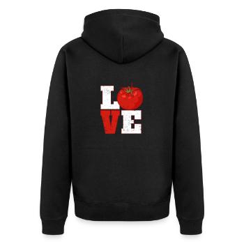 Amour Tomate Jardinage Potager Plantes - Veste à capuche bio Premium Unisexe - noir - Dos - Nico (187cm)