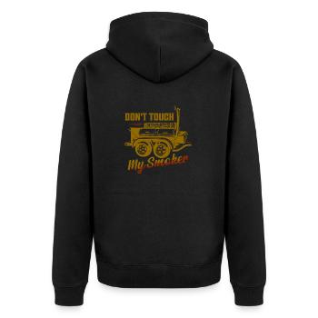 Ne touchez pas à mon fumeur Fumoir BBQ Grillades - Veste à capuche bio Premium Unisexe - noir - Dos - Nico (187cm)