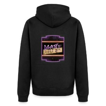 quote funny birthday present space ship astronomy - Unisex Premium Organic Zip Hoodie - black - Back - Nico (187cm)