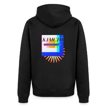 kimchi définition coréen dicton anglais - Veste à capuche bio Premium Unisexe - noir - Dos - Nico (187cm)