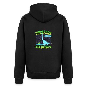 DINOSAURE N’a pas lu 5 - Veste à capuche bio Premium Unisexe - noir - Dos - Nico (187cm)