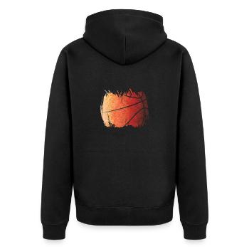 Graphique basket -basket-cadeau joueur de basket - Veste à capuche bio Premium Unisexe - noir - Dos - Nico (187cm)