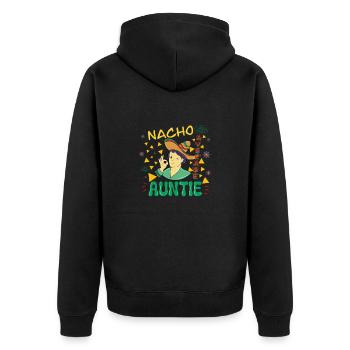 NACHO TANTE MOYENNE 3 - Veste à capuche bio Premium Unisexe - noir - Dos - Nico (187cm)