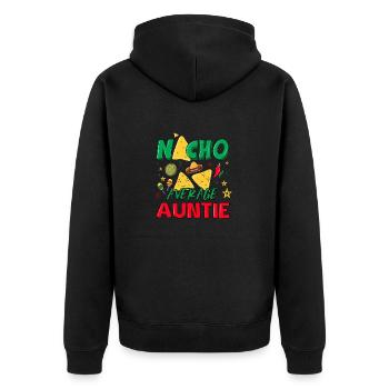 NACHO TANTE MOYENNE 2 - Veste à capuche bio Premium Unisexe - noir - Dos - Nico (187cm)