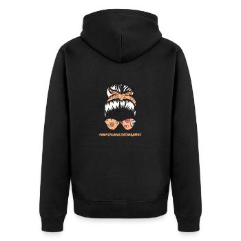 Mental Health The Rapist 2 - Unisex Premium Bio Zip Hoodie - Schwarz - Hinten - Nico (187cm)
