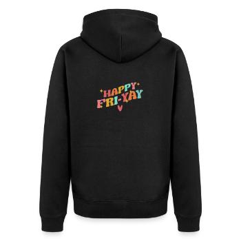 Joyeux Friyay Ven-Yay Friday Lover Funny - Veste à capuche bio Premium Unisexe - noir - Dos - Nico (187cm)