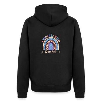 Enseignante de maternelle drôle Enseigner l’amour Inspirer - Veste à capuche bio Premium Unisexe - noir - Dos - Nico (187cm)