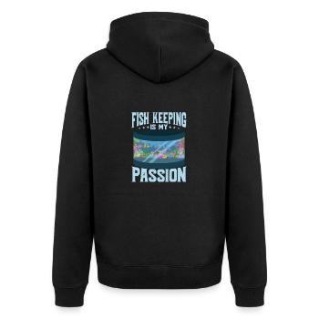 Fish Keeping Is My Passion Fish Keeping Aquarium O - Unisex Premium Organic Zip Hoodie - black - Back - Nico (187cm)