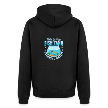 Ceci est ma tenue de nettoyage d’aquarium Aquarium Owne - Veste à capuche bio Premium Unisexe - noir - Dos - Nico (187cm)