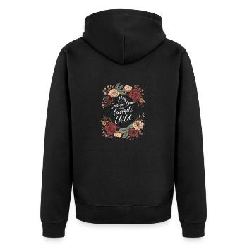 Mon gendre est mon enfant préféré pour Mother Pun - Veste à capuche bio Premium Unisexe - noir - Dos - Nico (187cm)