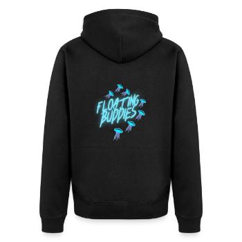 Swimming Friends Jellyfish Jellyfish Gift - Unisex Premium Organic Zip Hoodie - black - Back - Nico (187cm)