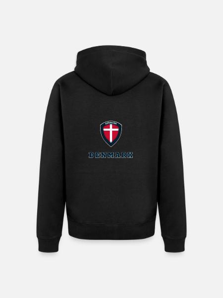 Denmark - Unisex Premium Organic Zip Hoodie - black