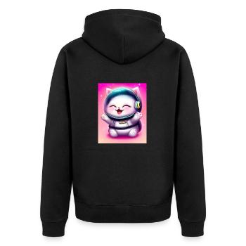 ASTRONOUT - Veste à capuche bio Premium Unisexe - noir - Dos - Nico (187cm)