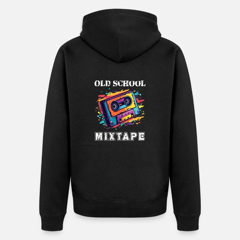 J’aime ma mixtape - Veste à capuche bio Premium Unisexe - noir