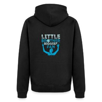 Little Brother Le plus grand fan de water-polo drôle - Veste à capuche bio Premium Unisexe - noir - Dos - Nico (187cm)
