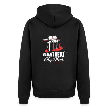 You Can't Beat My Meat Grilling BBQ Smoker - Unisex Premium Organic Zip Hoodie - black - Back - Nico (187cm)
