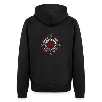 Services de plongée maritime commerciale - Veste à capuche bio Premium Unisexe - noir - Dos - Nico (187cm)